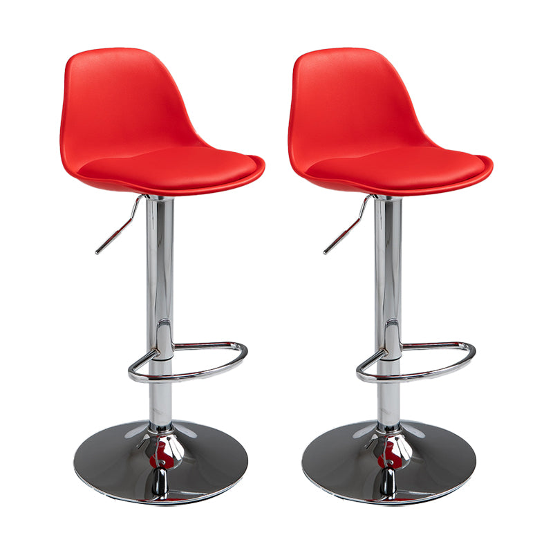 Plastic Adjustable Height Bar Stool Contemporary Upholstered Bar Stool