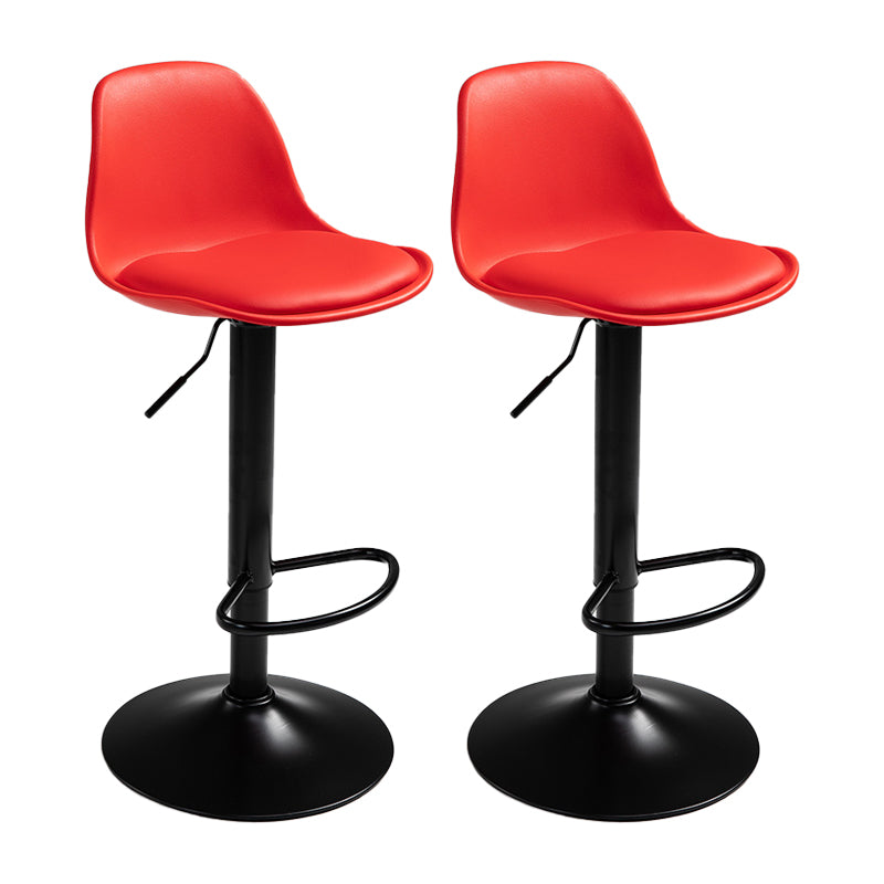 Plastic Adjustable Height Bar Stool Contemporary Upholstered Bar Stool