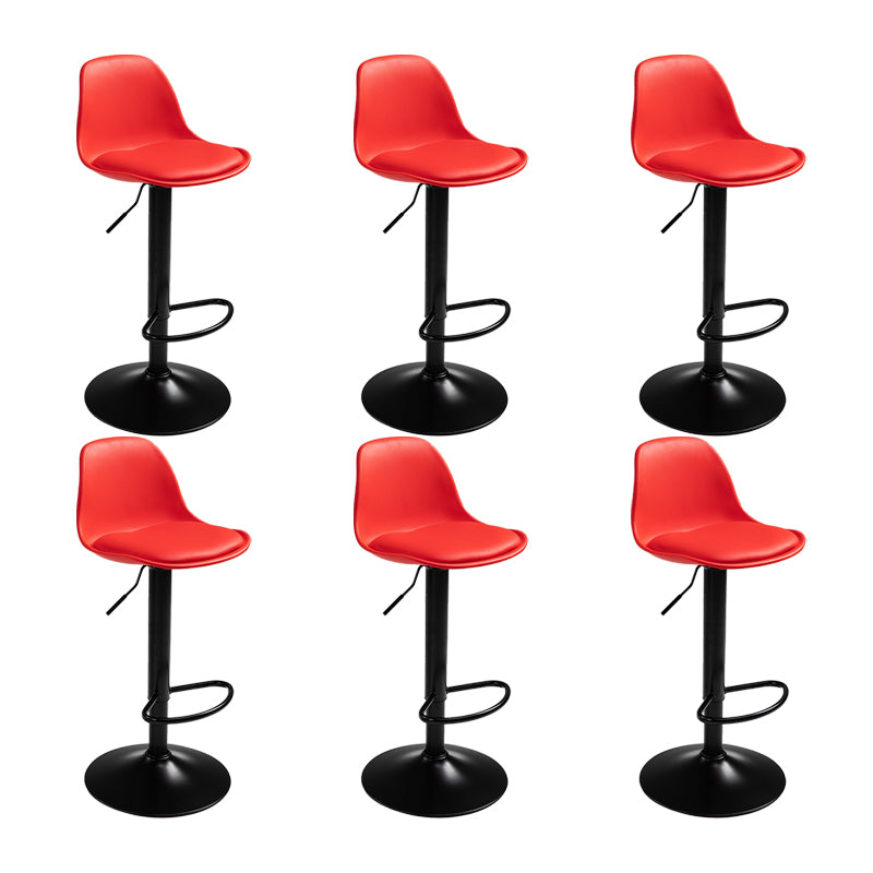 Plastic Adjustable Height Bar Stool Contemporary Upholstered Bar Stool