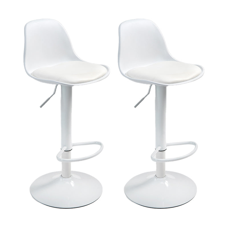 Plastic Adjustable Height Bar Stool Contemporary Upholstered Bar Stool