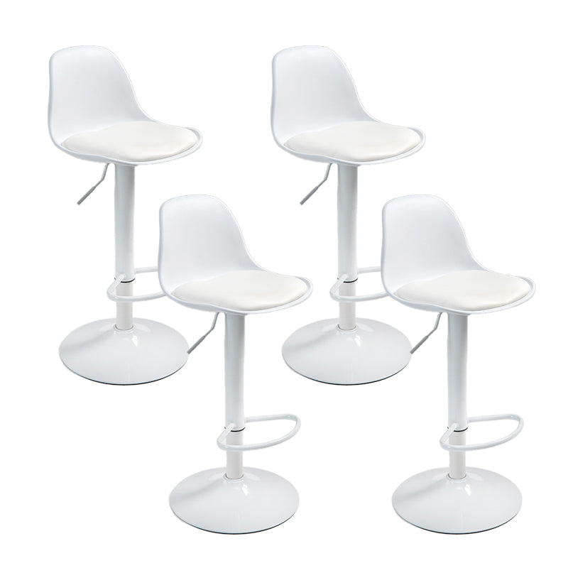 Plastic Adjustable Height Bar Stool Contemporary Upholstered Bar Stool