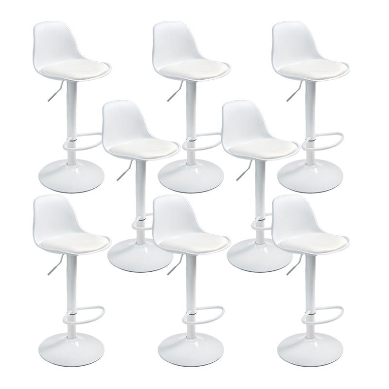 Plastic Adjustable Height Bar Stool Contemporary Upholstered Bar Stool