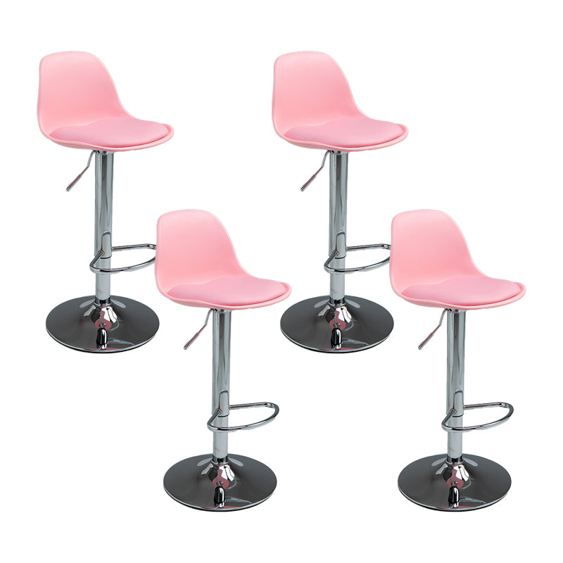 Plastic Adjustable Height Bar Stool Contemporary Upholstered Bar Stool