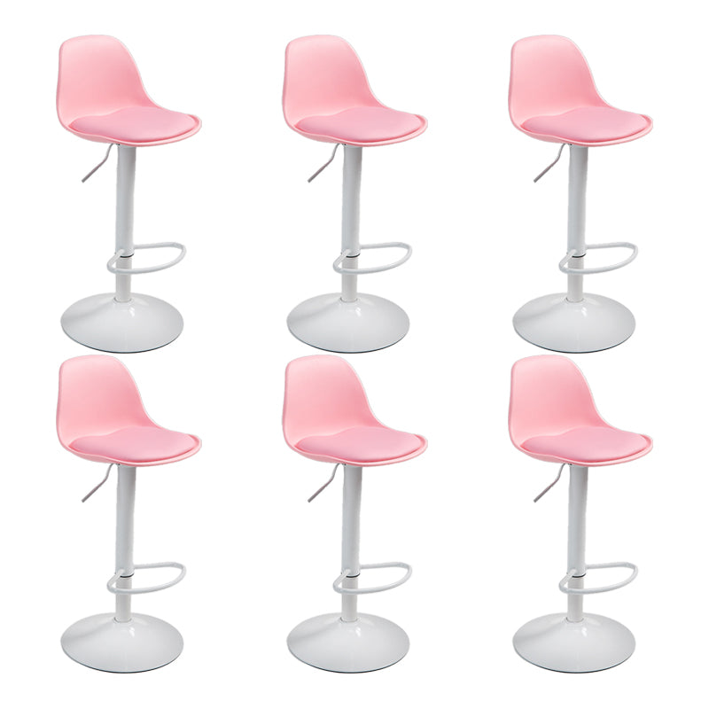 Plastic Adjustable Height Bar Stool Contemporary Upholstered Bar Stool