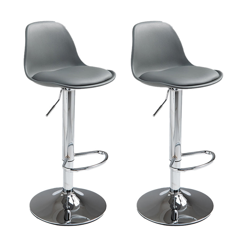 Plastic Adjustable Height Bar Stool Contemporary Upholstered Bar Stool