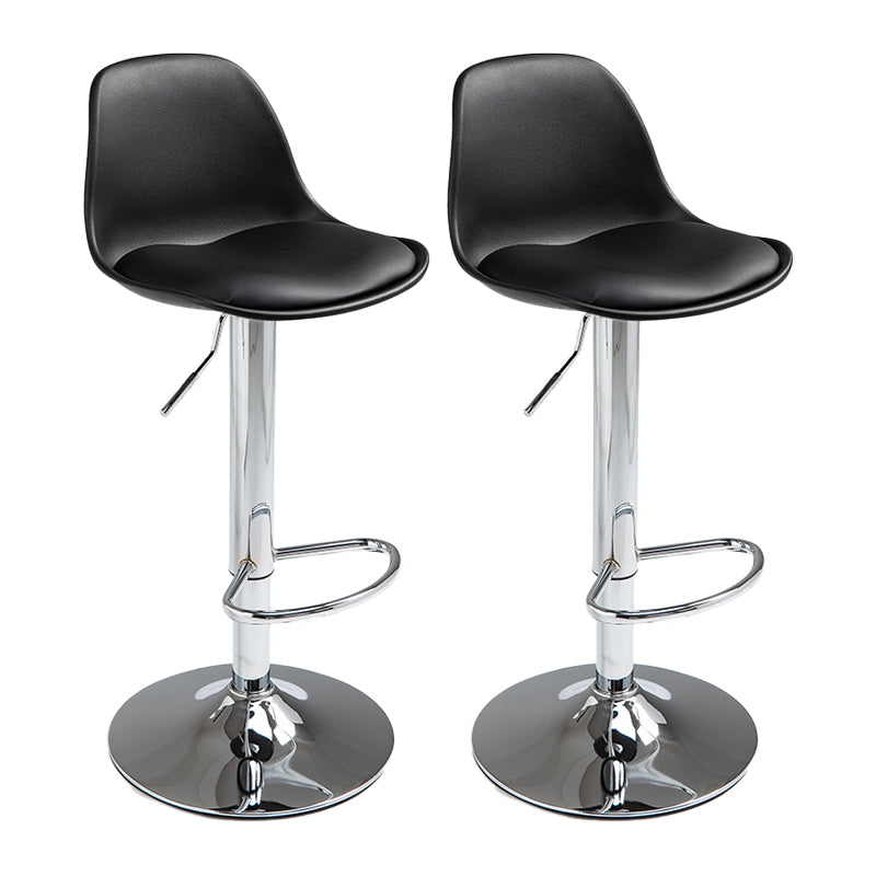 Plastic Adjustable Height Bar Stool Contemporary Upholstered Bar Stool