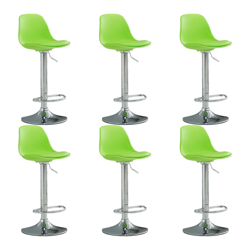 Plastic Adjustable Height Bar Stool Contemporary Upholstered Bar Stool