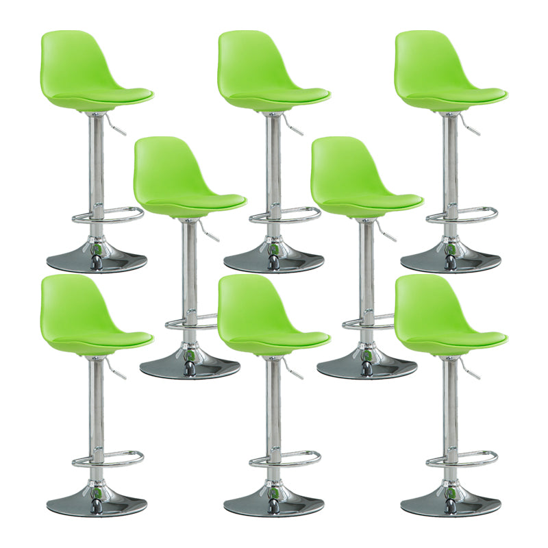 Plastic Adjustable Height Bar Stool Contemporary Upholstered Bar Stool