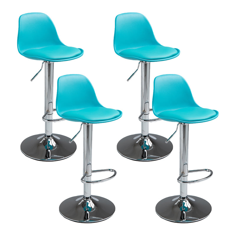 Plastic Adjustable Height Bar Stool Contemporary Upholstered Bar Stool