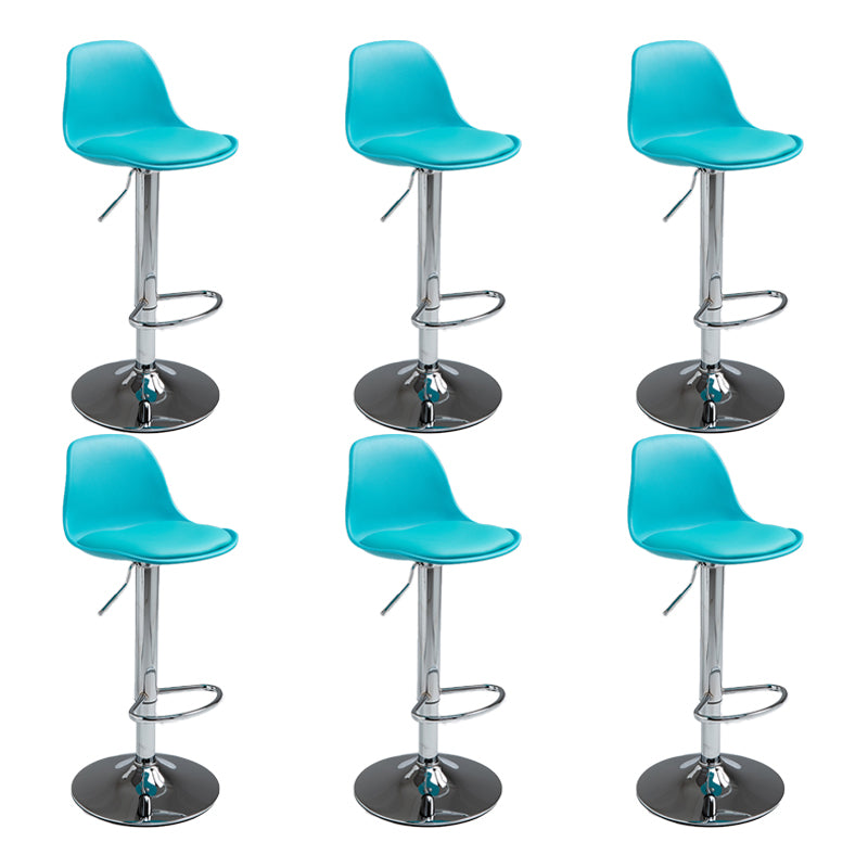 Plastic Adjustable Height Bar Stool Contemporary Upholstered Bar Stool