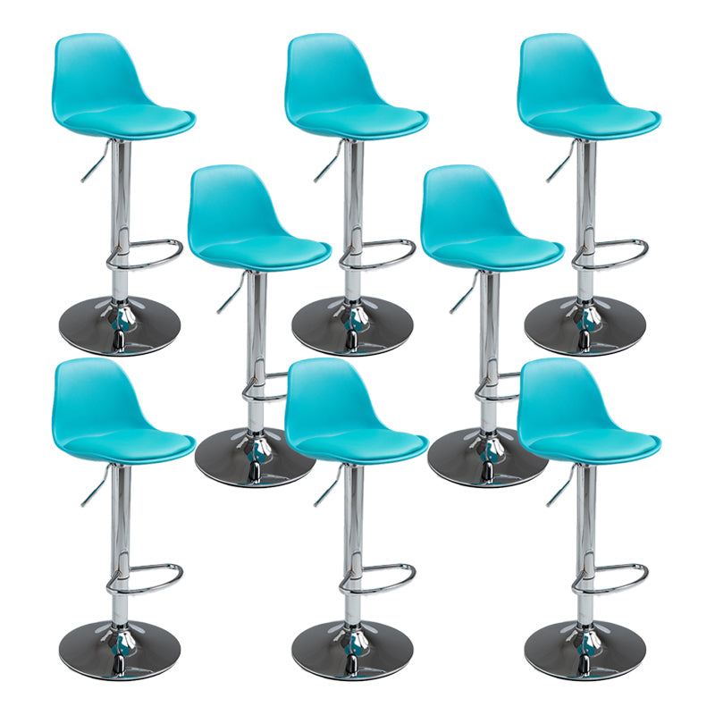 Plastic Adjustable Height Bar Stool Contemporary Upholstered Bar Stool