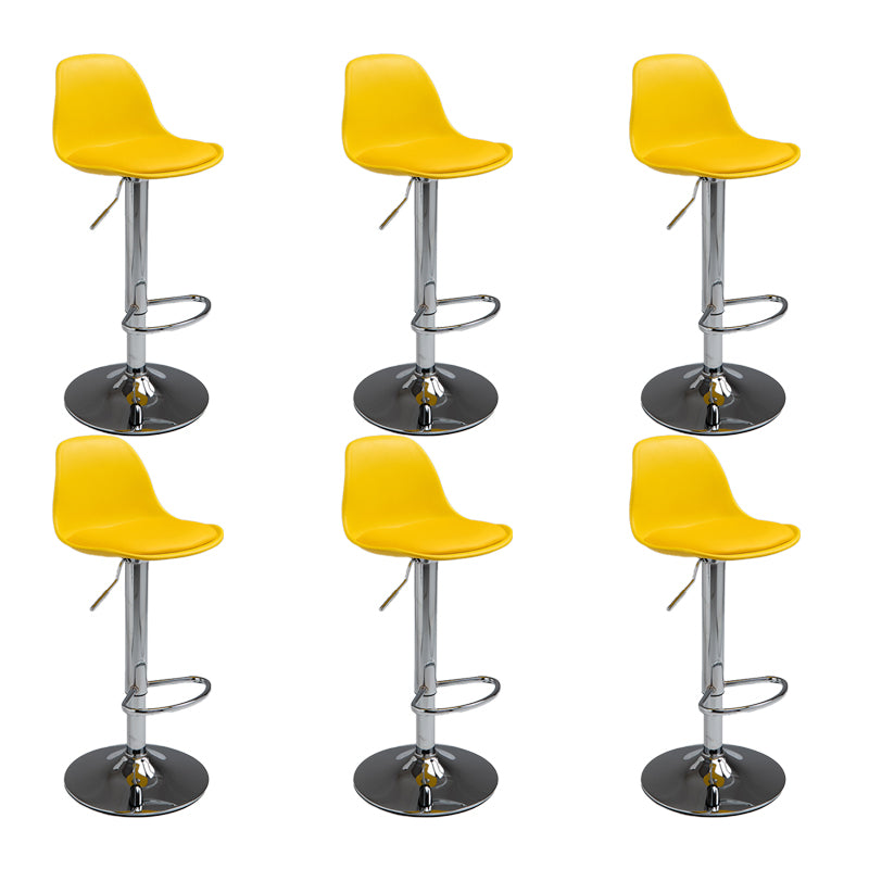 Plastic Adjustable Height Bar Stool Contemporary Upholstered Bar Stool