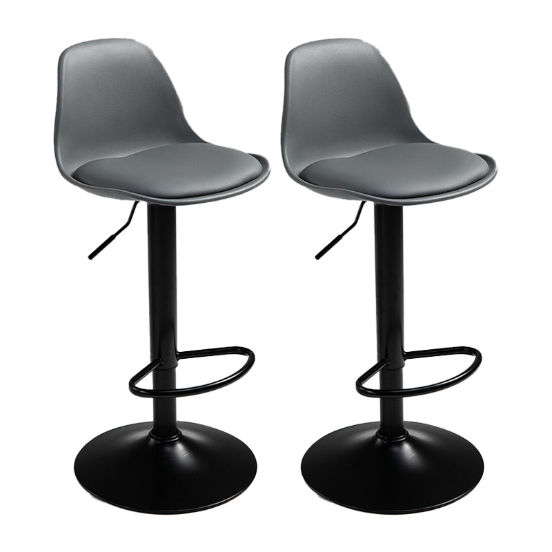 Plastic Adjustable Height Bar Stool Contemporary Upholstered Bar Stool