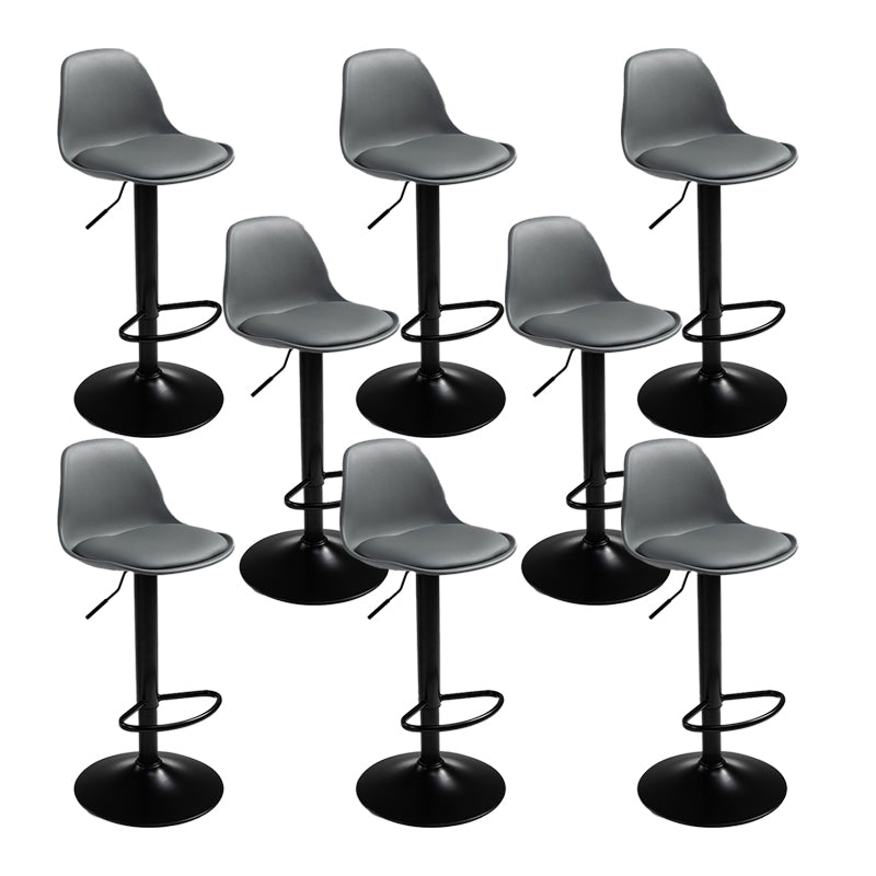 Plastic Adjustable Height Bar Stool Contemporary Upholstered Bar Stool