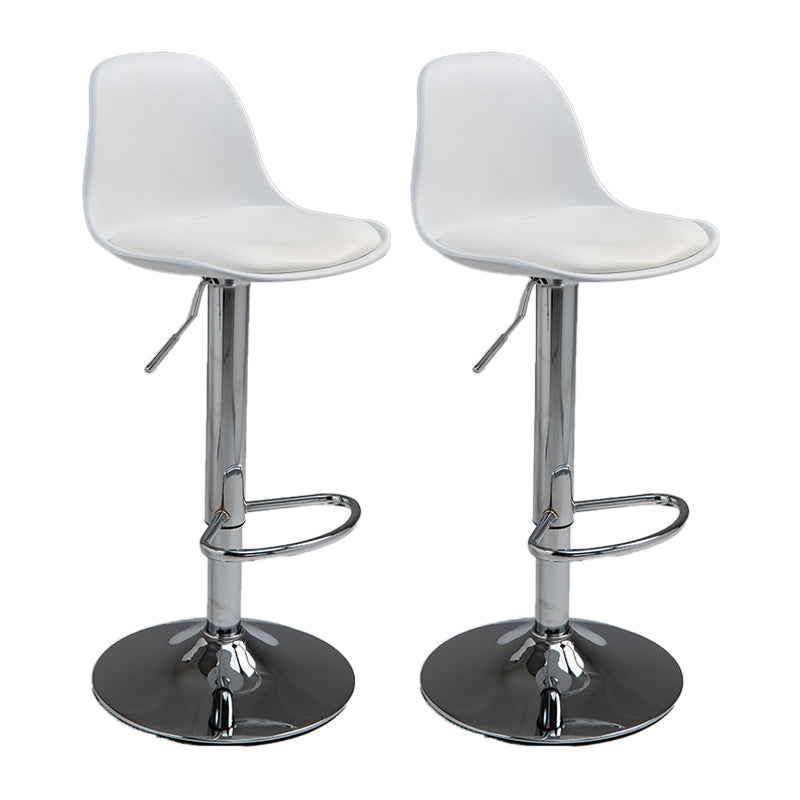 Plastic Adjustable Height Bar Stool Contemporary Upholstered Bar Stool