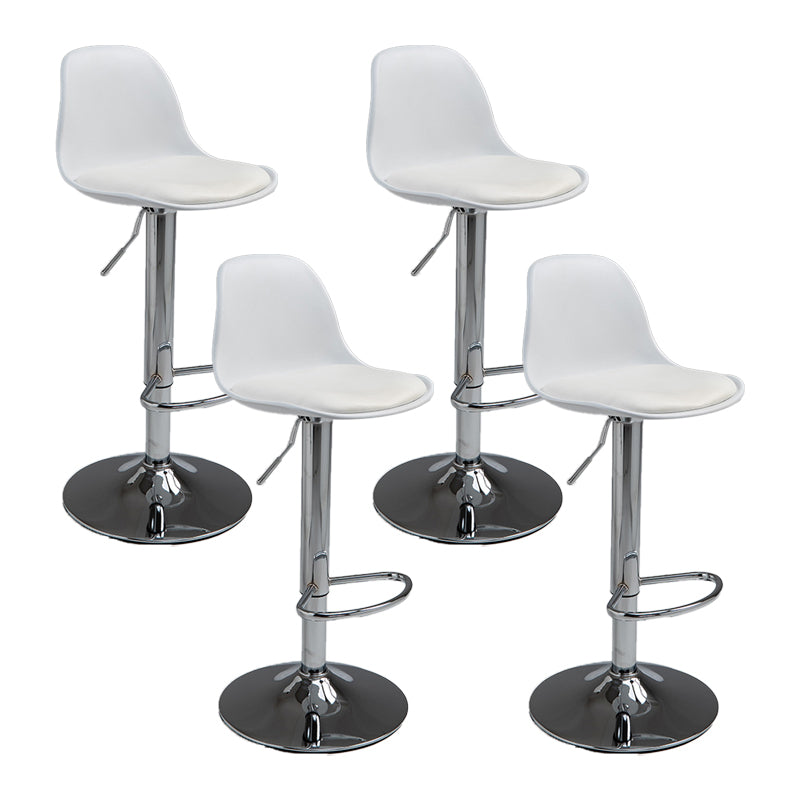 Plastic Adjustable Height Bar Stool Contemporary Upholstered Bar Stool