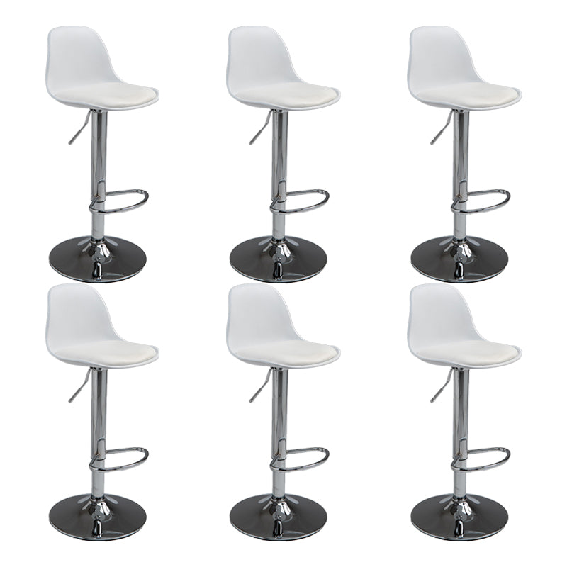 Plastic Adjustable Height Bar Stool Contemporary Upholstered Bar Stool