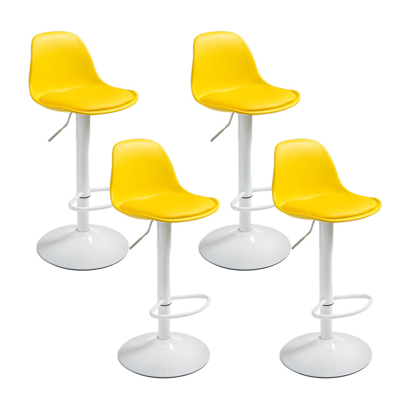 Plastic Adjustable Height Bar Stool Contemporary Upholstered Bar Stool