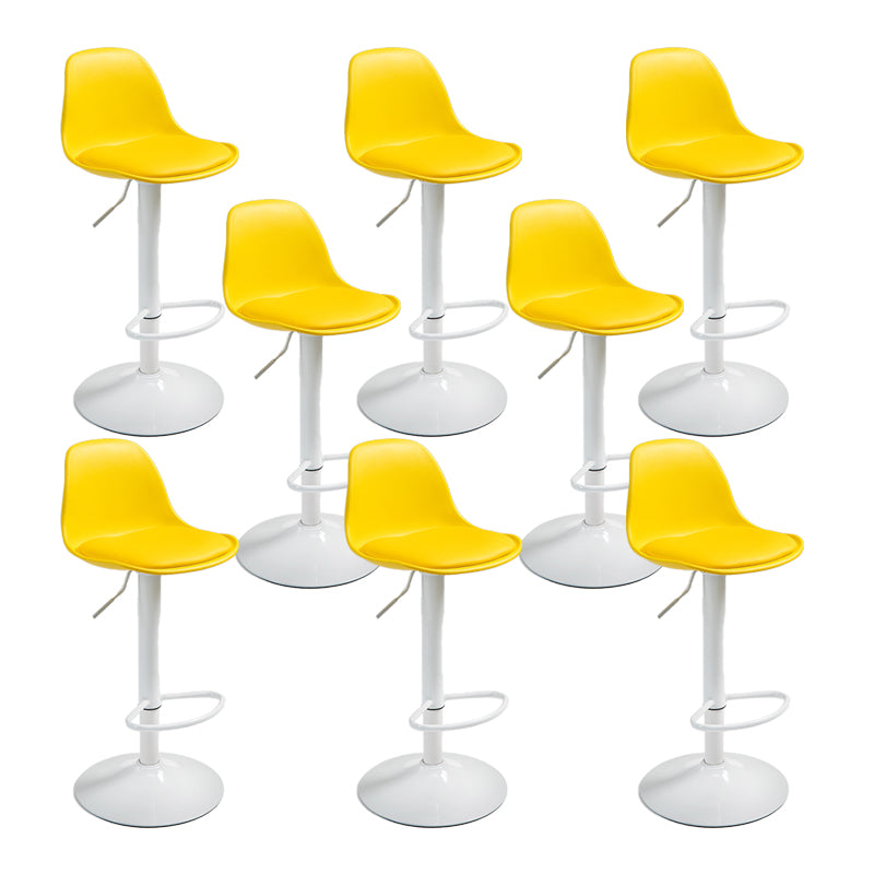 Plastic Adjustable Height Bar Stool Contemporary Upholstered Bar Stool