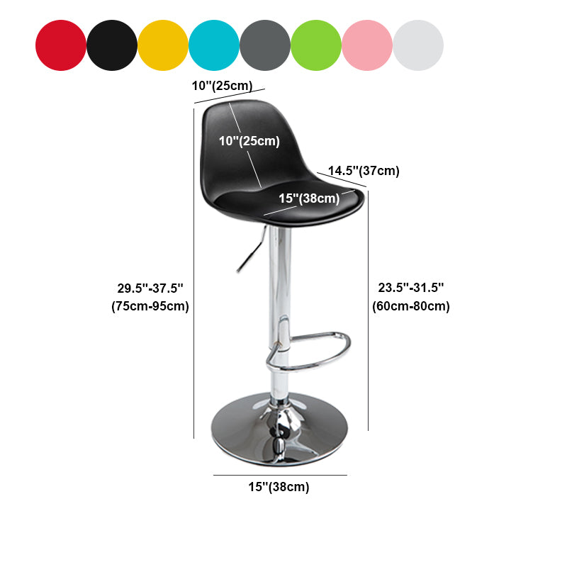 Plastic Adjustable Height Bar Stool Contemporary Upholstered Bar Stool