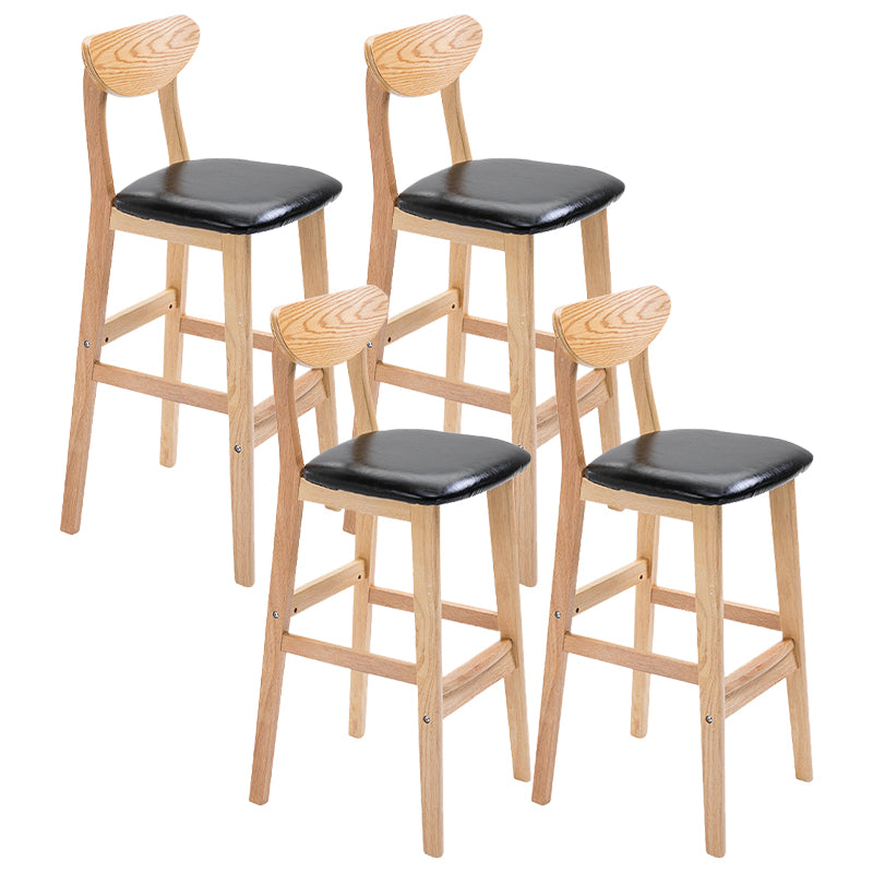 Contemporary Dessert Shop Stool Matte Finish Upholstered Bar Stools