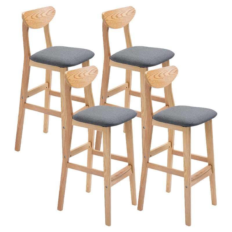 Contemporary Dessert Shop Stool Matte Finish Upholstered Bar Stools