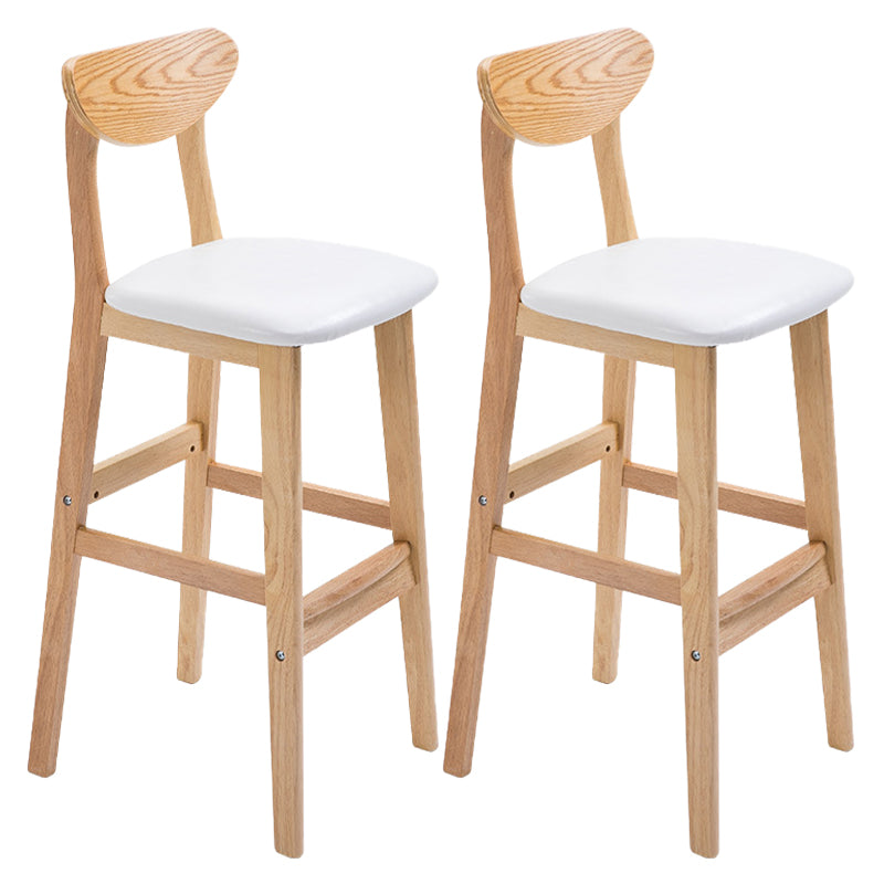 Contemporary Dessert Shop Stool Matte Finish Upholstered Bar Stools