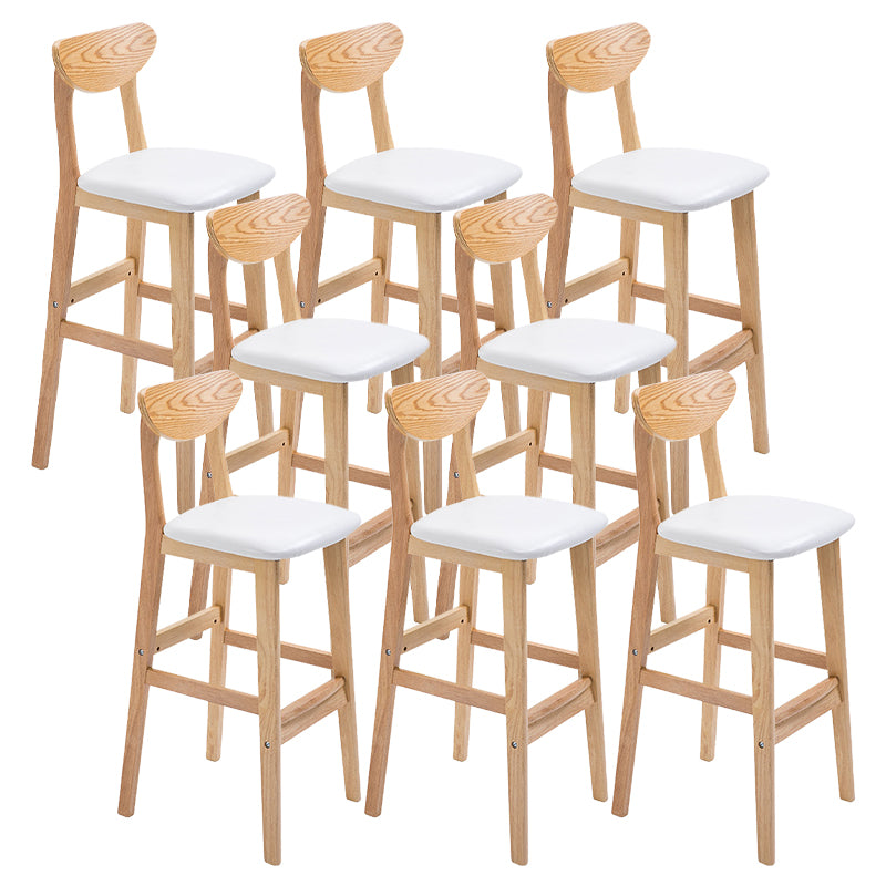 Contemporary Dessert Shop Stool Matte Finish Upholstered Bar Stools