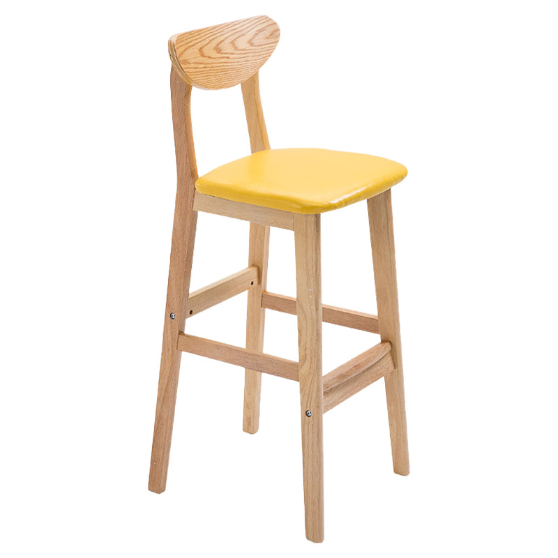 Contemporary Dessert Shop Stool Matte Finish Upholstered Bar Stools