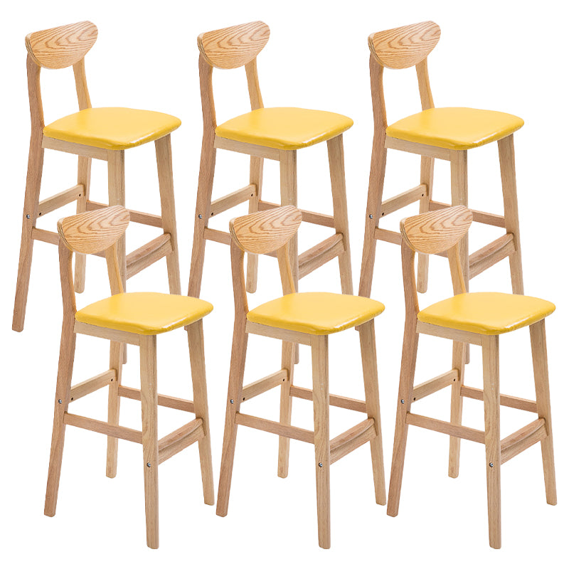Contemporary Dessert Shop Stool Matte Finish Upholstered Bar Stools