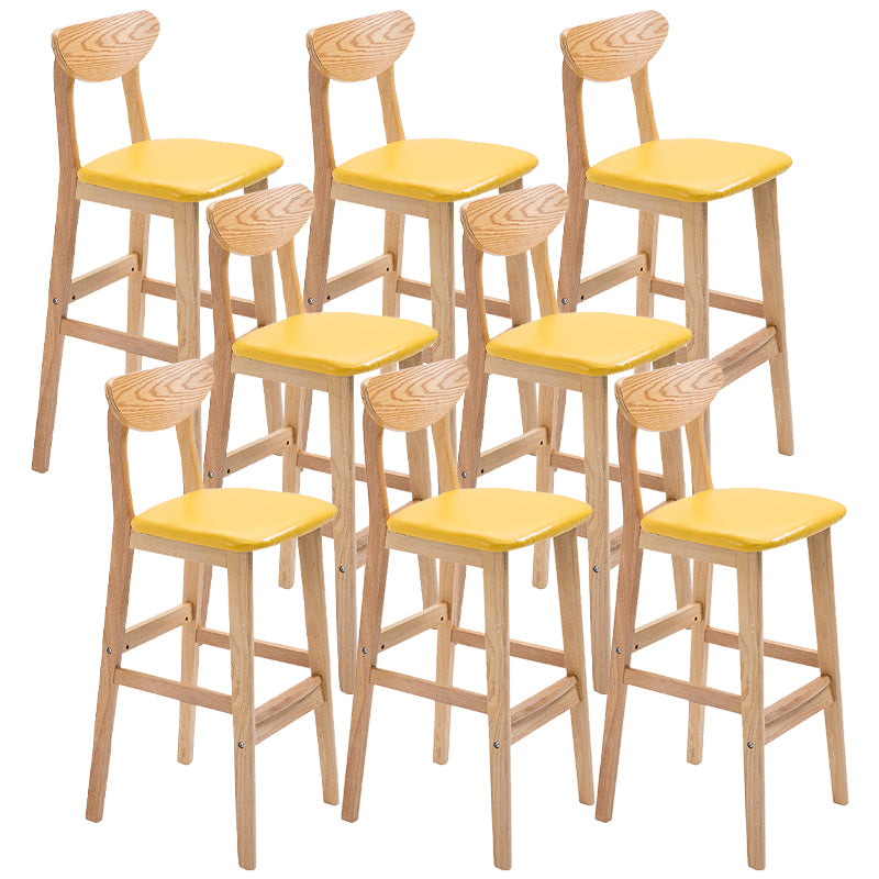 Contemporary Dessert Shop Stool Matte Finish Upholstered Bar Stools