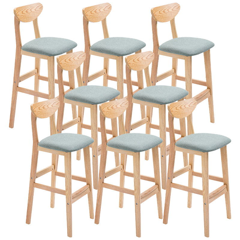 Contemporary Dessert Shop Stool Matte Finish Upholstered Bar Stools