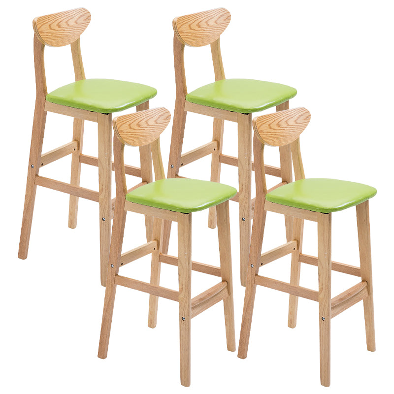 Contemporary Dessert Shop Stool Matte Finish Upholstered Bar Stools