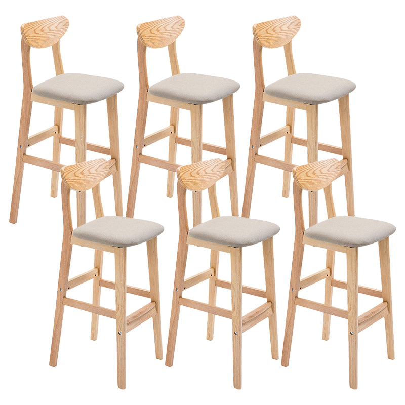 Contemporary Dessert Shop Stool Matte Finish Upholstered Bar Stools