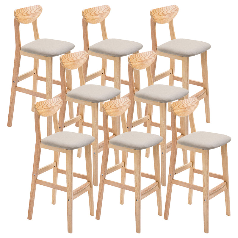 Contemporary Dessert Shop Stool Matte Finish Upholstered Bar Stools