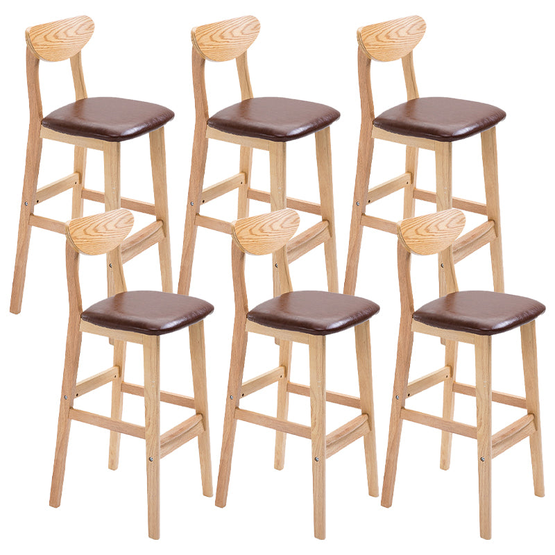 Contemporary Dessert Shop Stool Matte Finish Upholstered Bar Stools