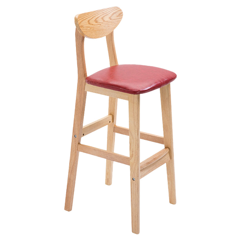 Contemporary Dessert Shop Stool Matte Finish Upholstered Bar Stools