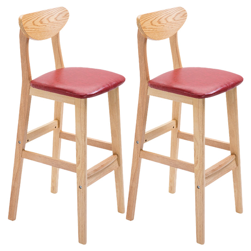 Contemporary Dessert Shop Stool Matte Finish Upholstered Bar Stools