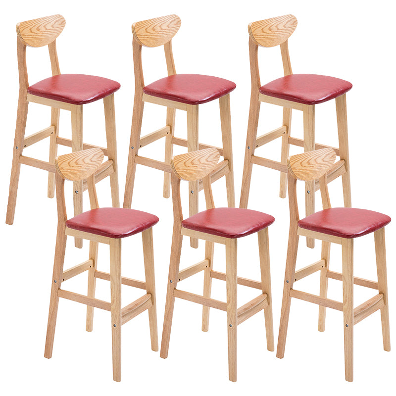 Contemporary Dessert Shop Stool Matte Finish Upholstered Bar Stools