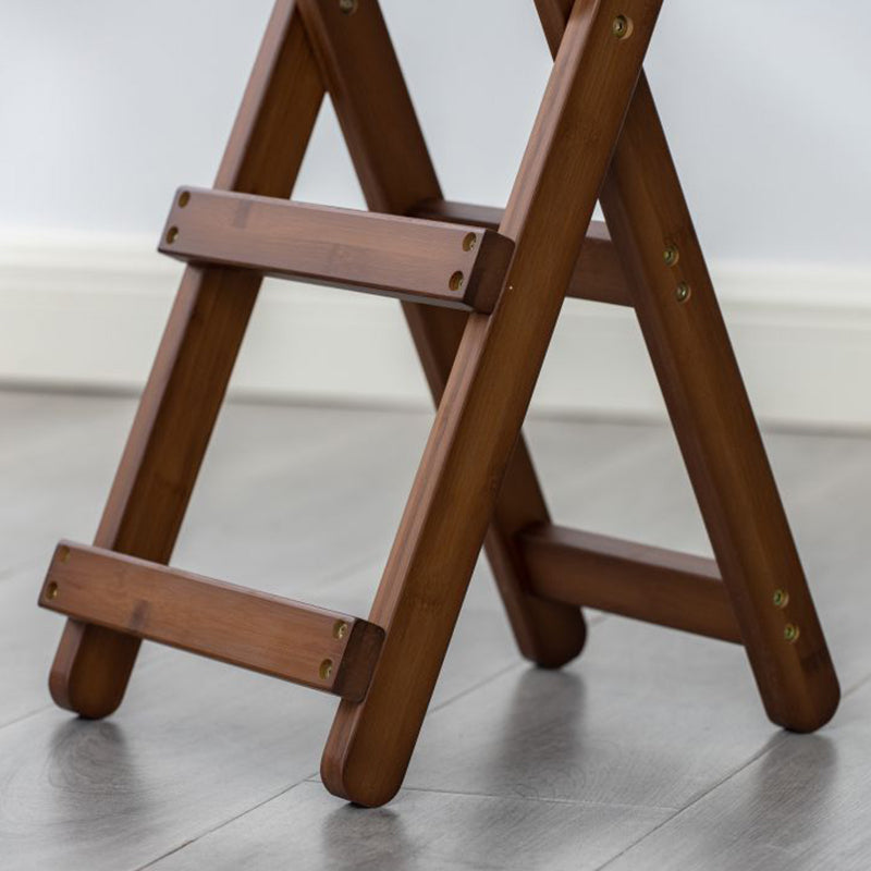 Contemporary Folding Stool Restaurant Bamboo Footrest Barstool