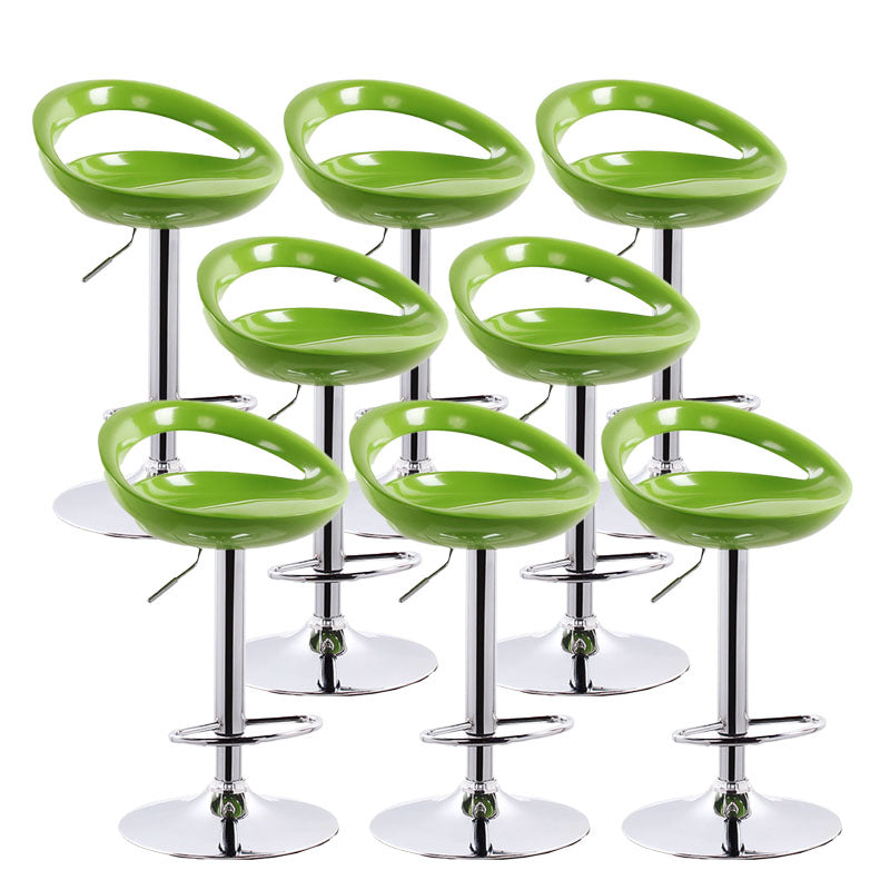 Contemporary Metal Barstool Low Back Plastic Furniture with Chrome Base