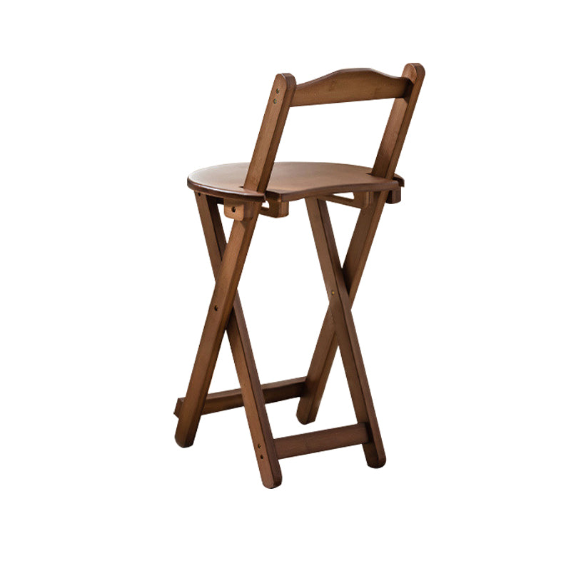 Modern Home Footrest Folding Stool Matte Finish Bamboo Barstool