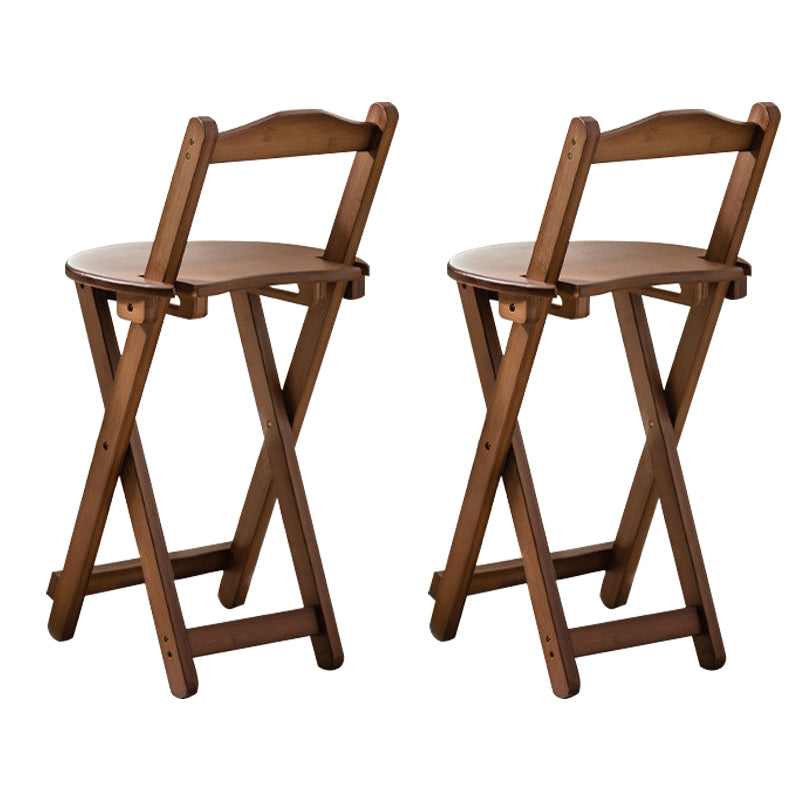 Modern Home Footrest Folding Stool Matte Finish Bamboo Barstool