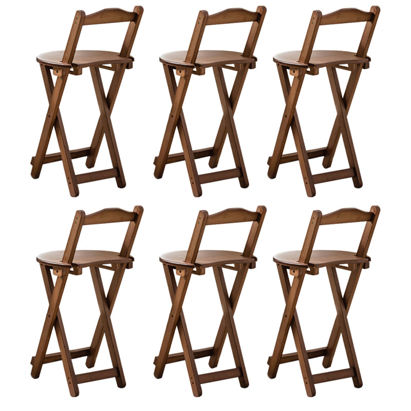 Modern Home Footrest Folding Stool Matte Finish Bamboo Barstool