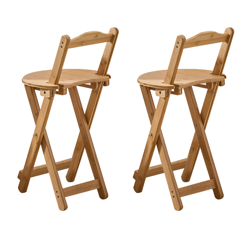 Modern Home Footrest Folding Stool Matte Finish Bamboo Barstool