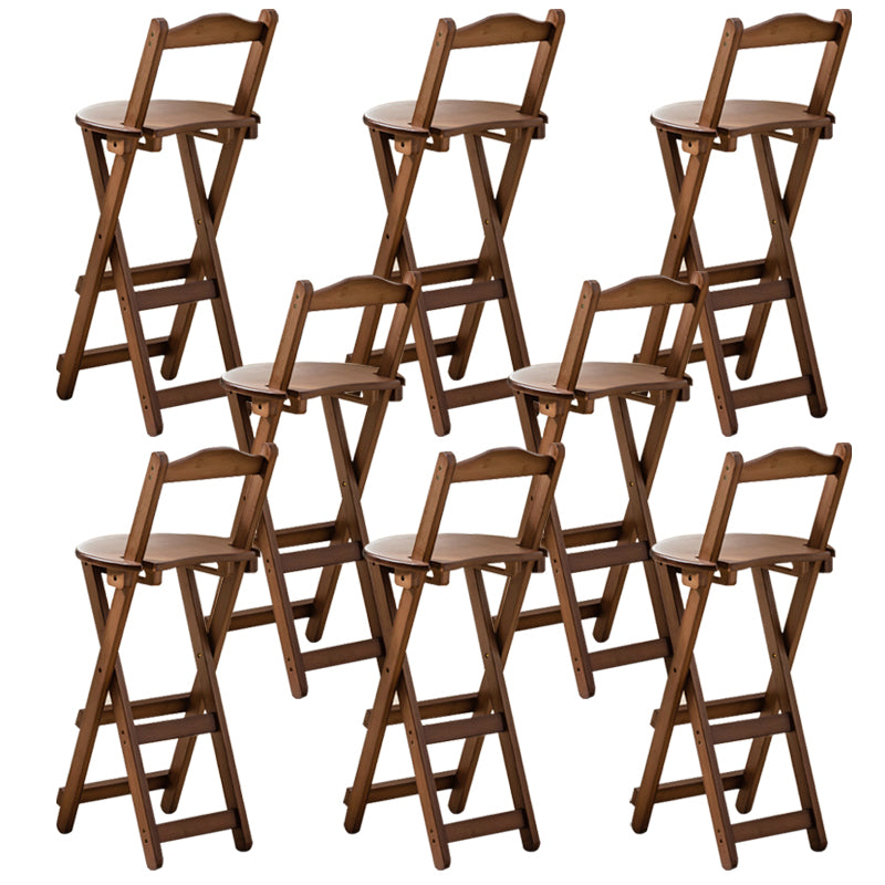 Modern Home Footrest Folding Stool Matte Finish Bamboo Barstool