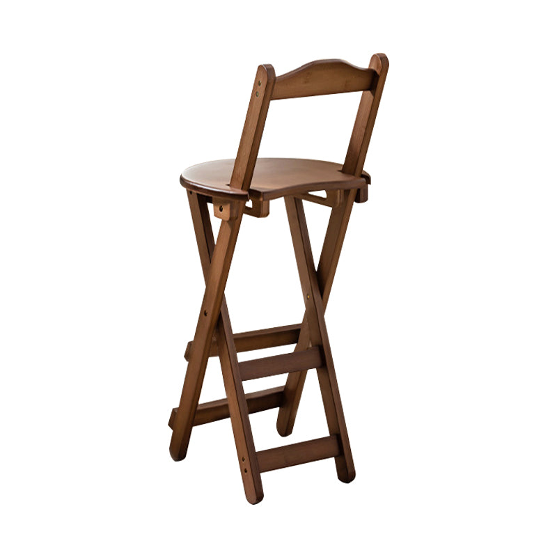 Modern Home Footrest Folding Stool Matte Finish Bamboo Barstool