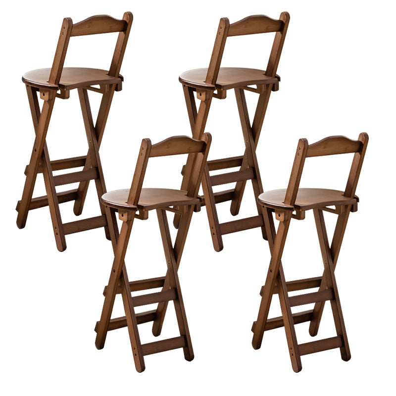 Modern Home Footrest Folding Stool Matte Finish Bamboo Barstool