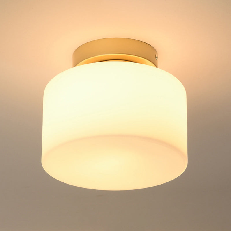 Modernism Single Golden Flush Mount Lighting Metallic Shaded  Ceiling Light for Foyer