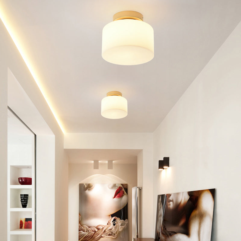 Modernism Single Golden Flush Mount Lighting Metallic Shaded  Ceiling Light for Foyer